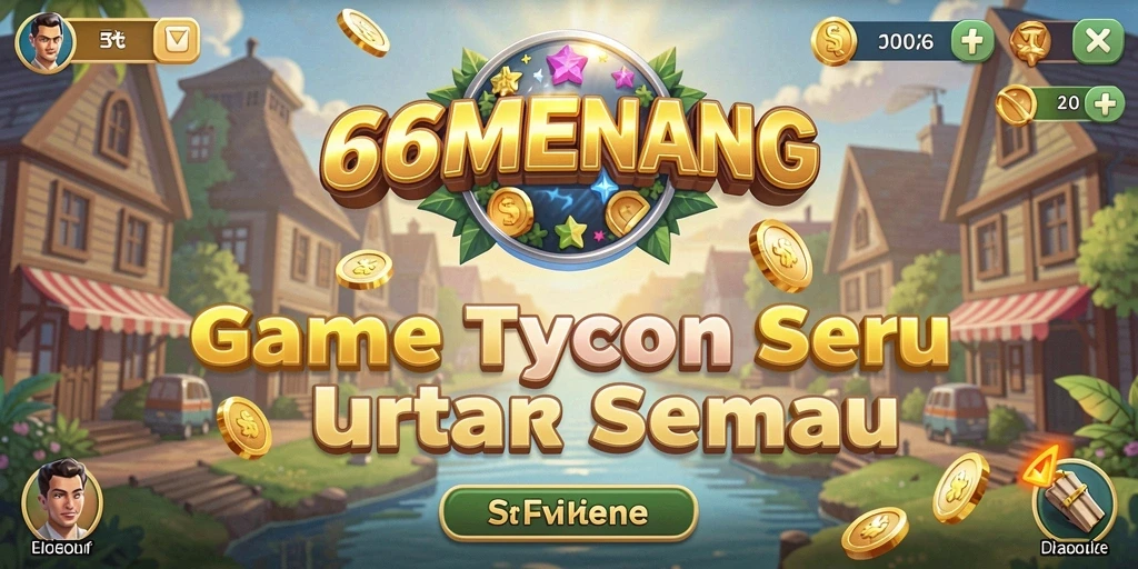 Screenshot gameplay 66MENANG dengan grafik menarik dan strategi bisnis.