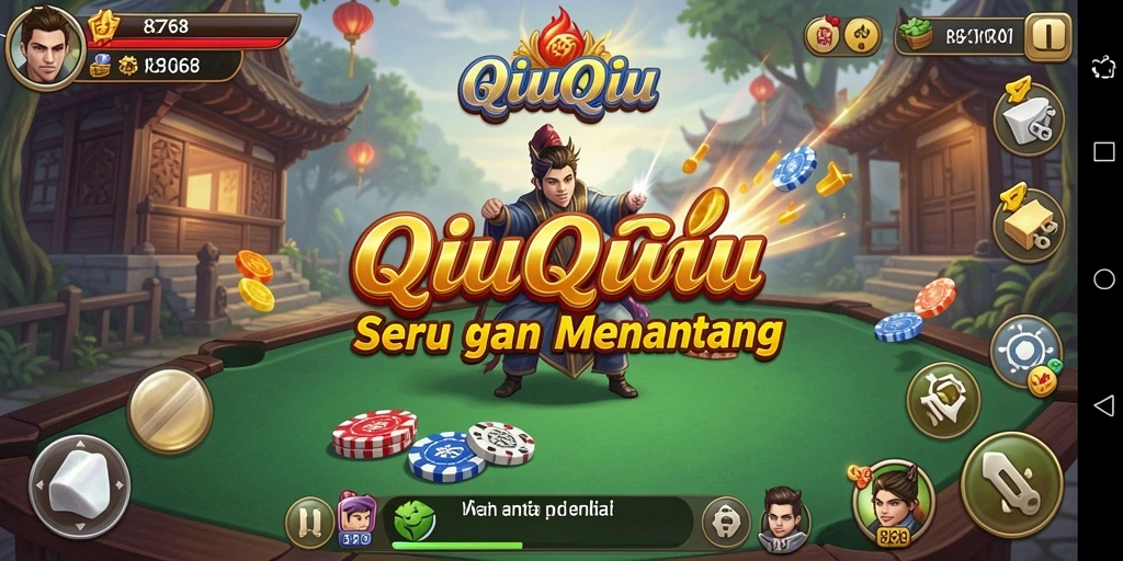 Gameplay seru dalam permainan QiuQiu 8768 yang menantang.