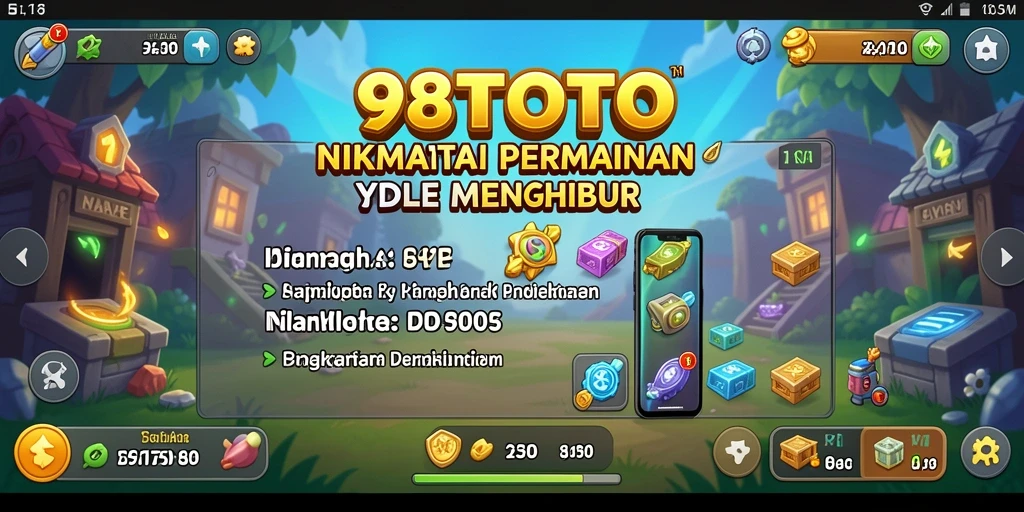 Tampilan gameplay <strong>98TOTO</strong> yang menampilkan karakter beraksi dalam mode Idle.