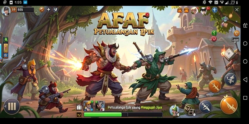 Tampilan gameplay AFAF yang menakjubkan dalam petualangan penuh aksi.
