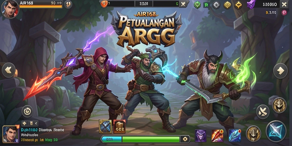 Screenshot gameplay AIR168 menunjukkan aksi pertarungan seru dan grafis menawan.