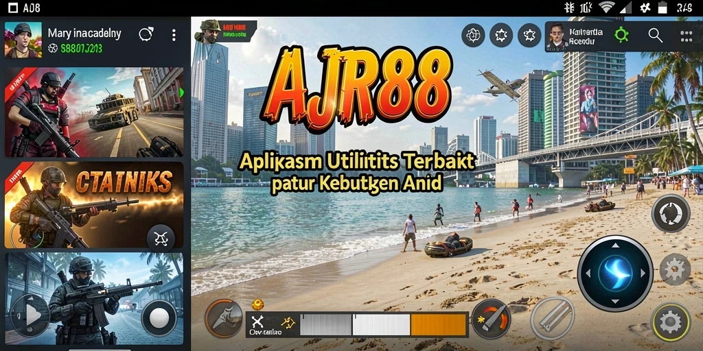 Screenshot utama AJR88 menampilkan antarmuka aplikasi yang intuitif dan fitur canggih.
