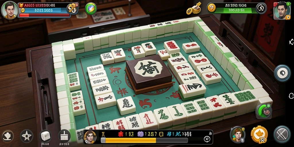 Tampilan gameplay ASG55 yang mendebarkan dan menarik dalam permainan Mahjong.
