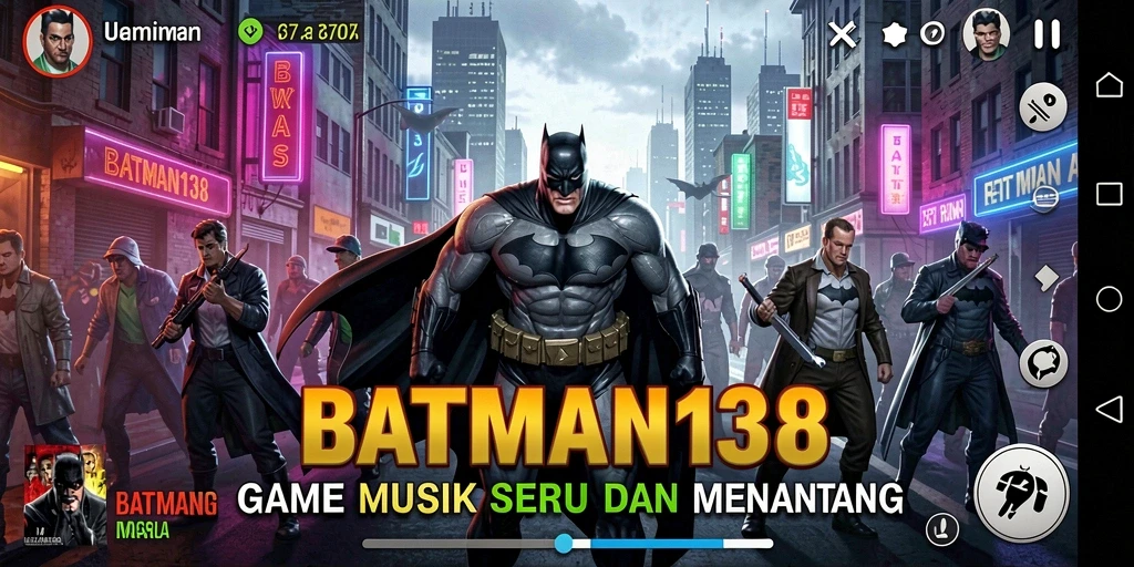 Tampilan gameplay seru dari BATMAN138 dengan berbagai lagu.