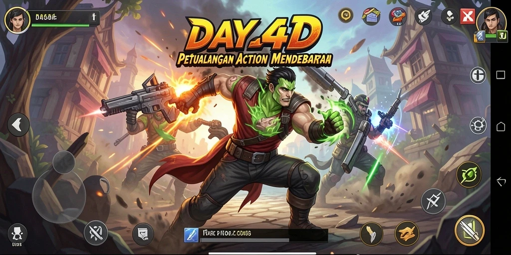 Tampilan luar biasa dari gameplay Action DAYA4D.