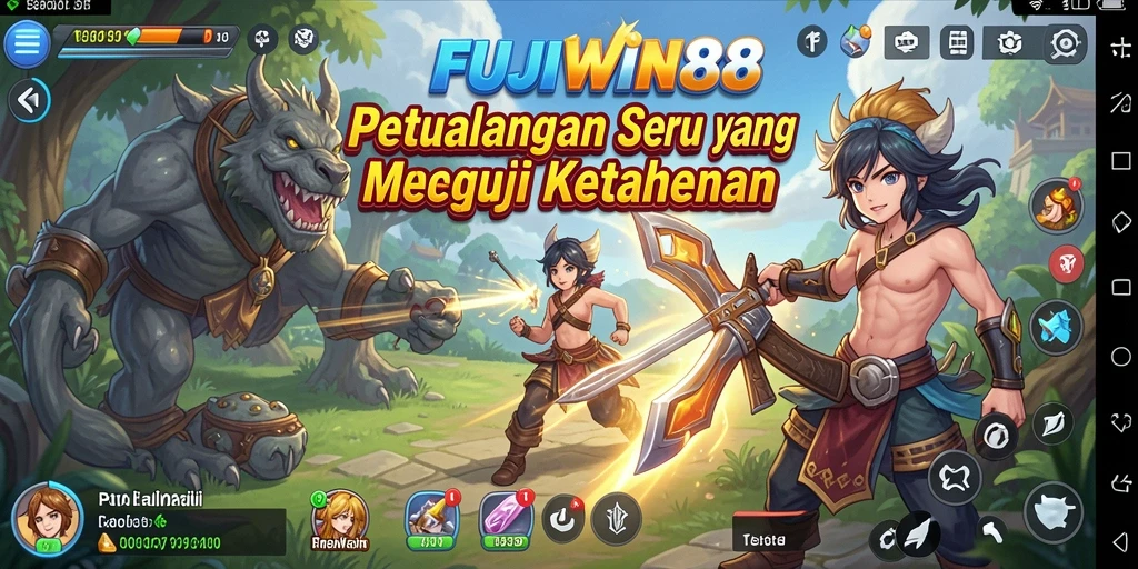 Tangkapan layar FUJIWIN88 menampilkan aksi mendebarkan dalam dunia petualangan.