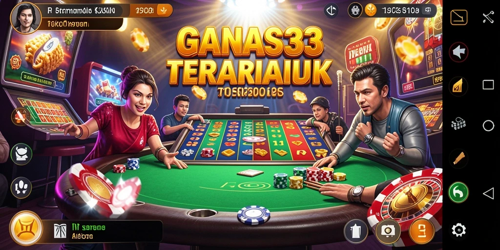 Tampilan gameplay Kasino yang mengasyikkan di GANAS33.