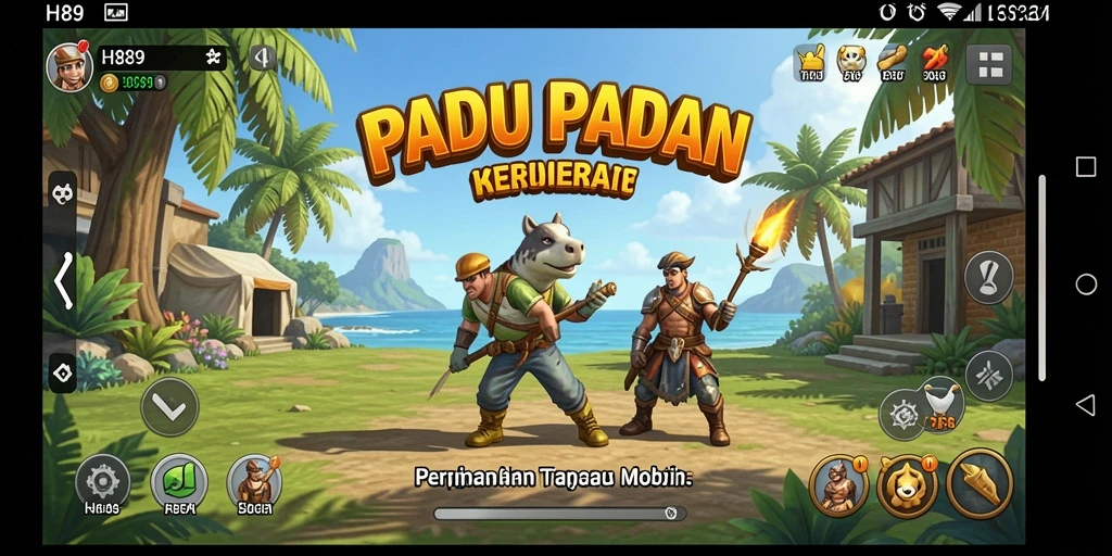 Tangkapan layar menunjukkan gameplay seru H89 dengan permata berwarna-warni.