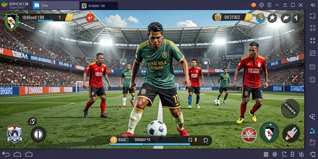 Tangkapan layar utama IDRHOKI138 menampilkan momen menegangkan di lapangan sepak bola.
