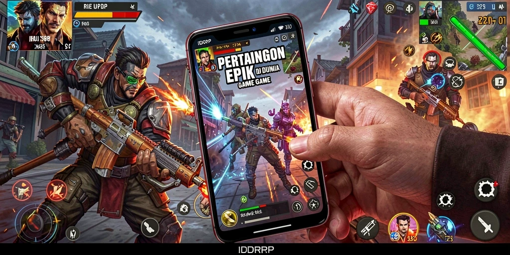 Screenshot menampilkan aksi pertarungan yang mendebarkan dalam IDRRP.