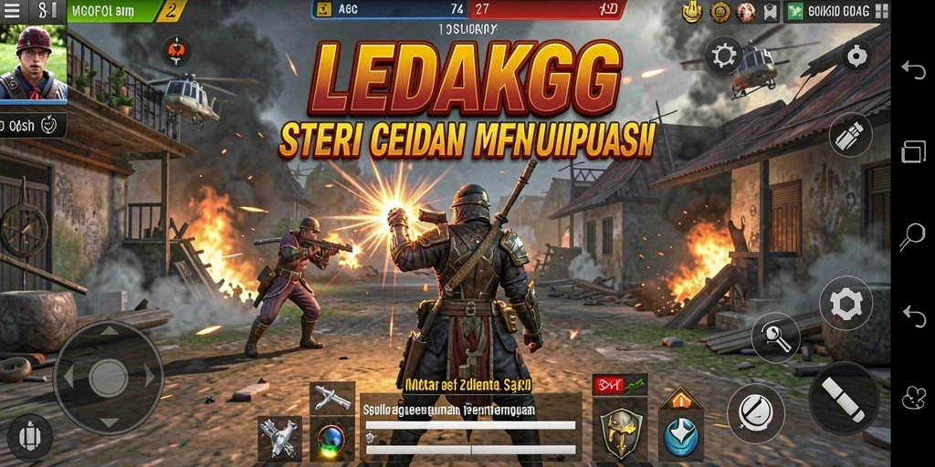 Tampilan gameplay LEDAKGG yang mendebarkan dan strategis.