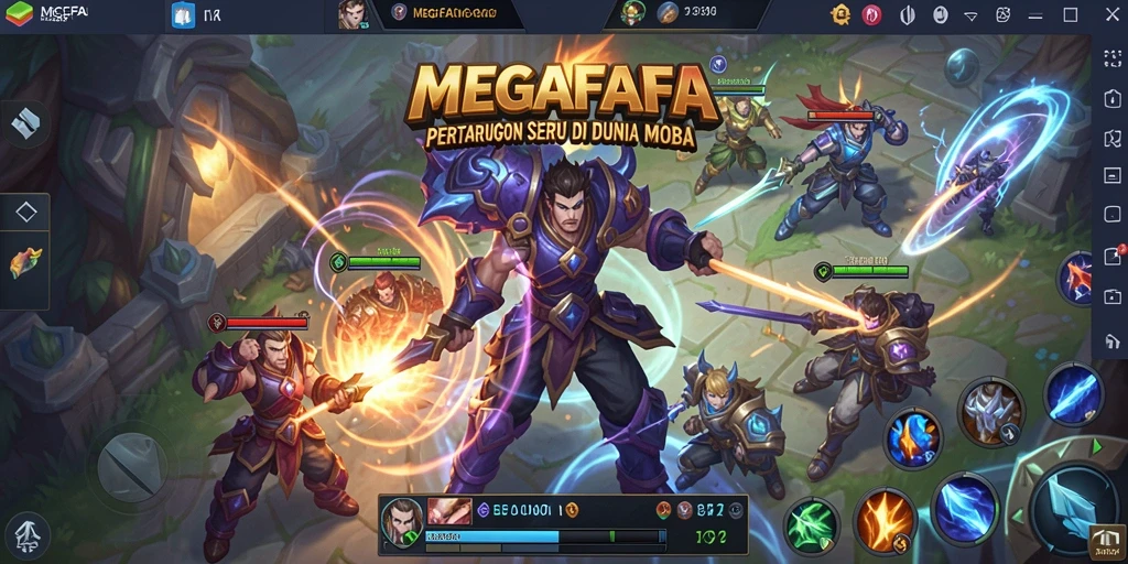 Gameplay seru MEGAFAFA dalam pertarungan tim yang intens.