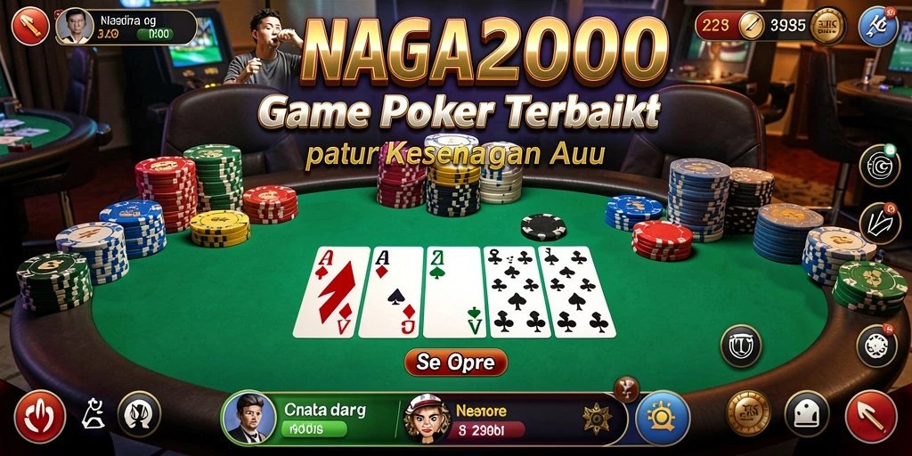 Tampilan permainan Poker yang seru di NAGA2000 dengan berbagai variasi.