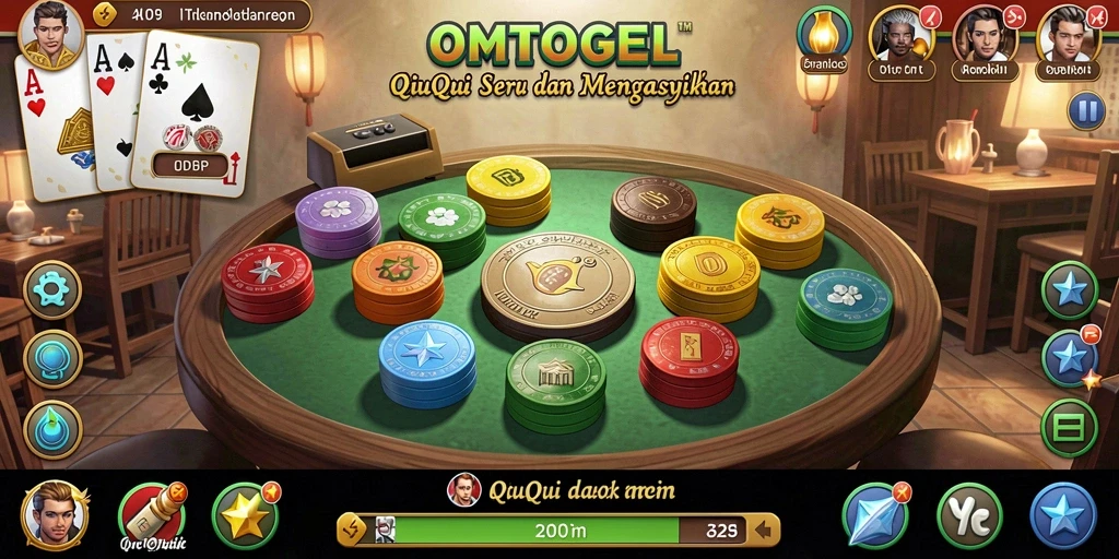 Screenshot menampilkan gameplay seru QiuQiu di OMTOGEL.