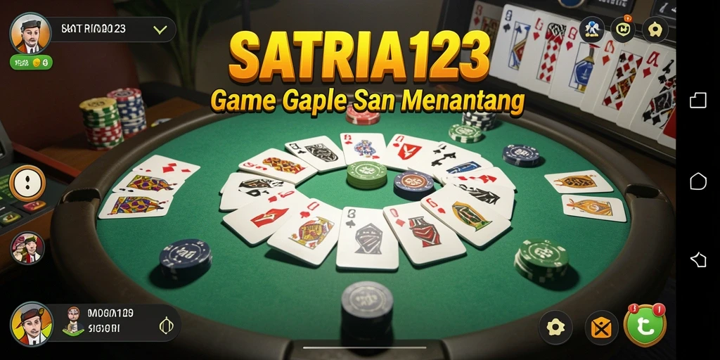 Tampilan gameplay Gaple yang seru dan interaktif di SATRIA123.