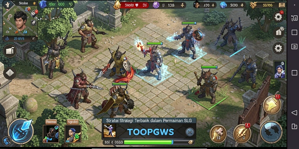 Tangkapan layar gameplay TOOPGWS menampilkan aksi strategis yang mendebarkan.